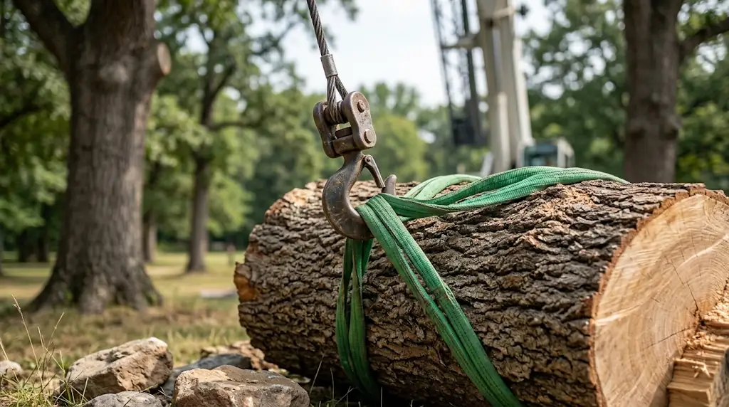 crane assisted tree removal